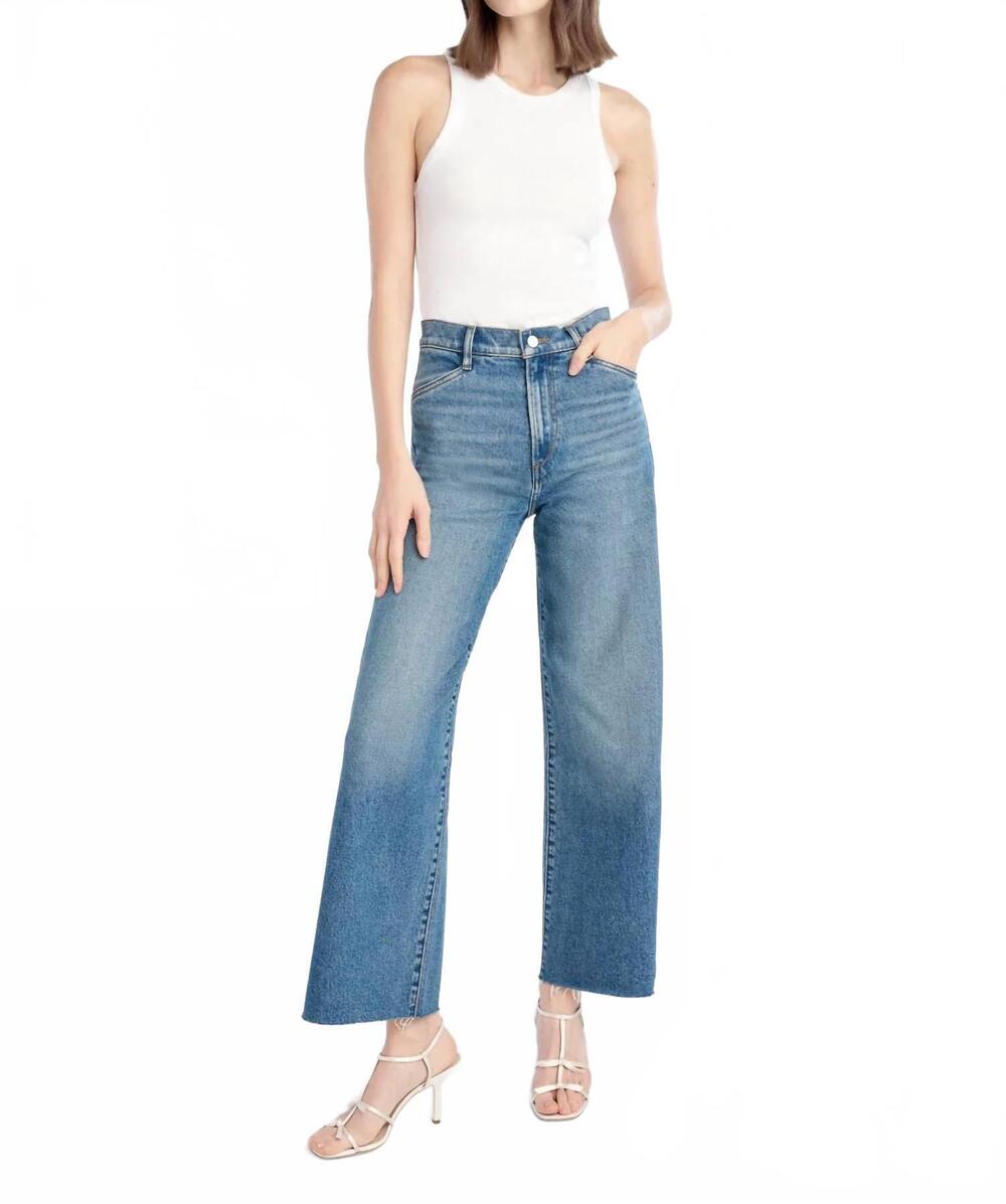 NEW FAVORITE DAUGHTER mischa super high rise wide ankle jean in rio